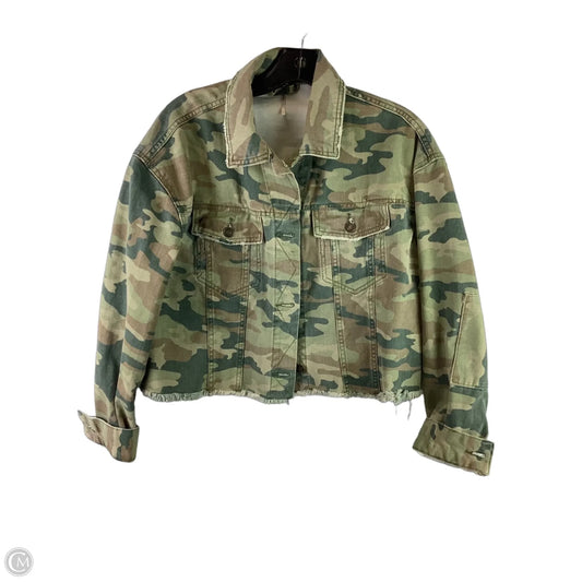 Jacket Denim By Free People In Camouflage Print, Size: Xs