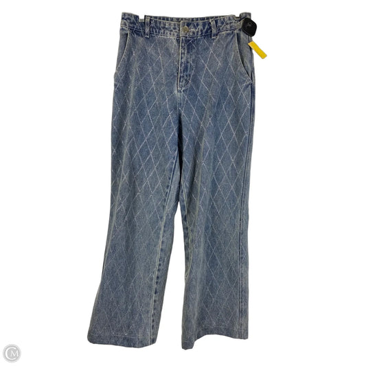 Jeans Wide Leg By House Of Harlow In Blue Denim, Size: 2 (26)