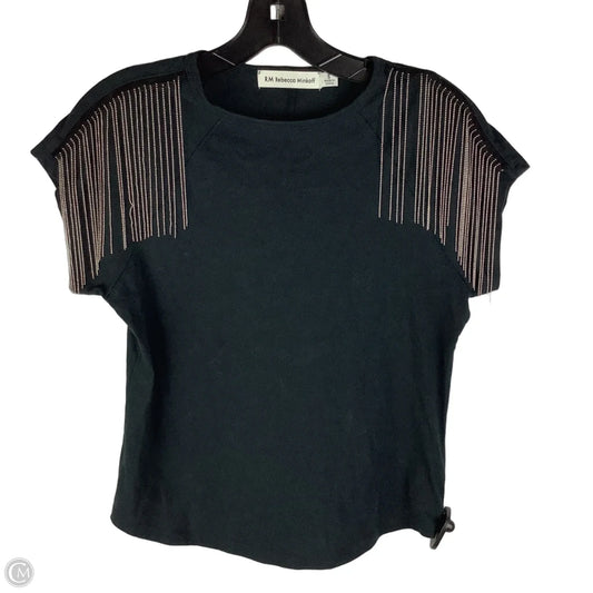 Top Short Sleeve Designer By Rebecca Minkoff In Black, Size: S