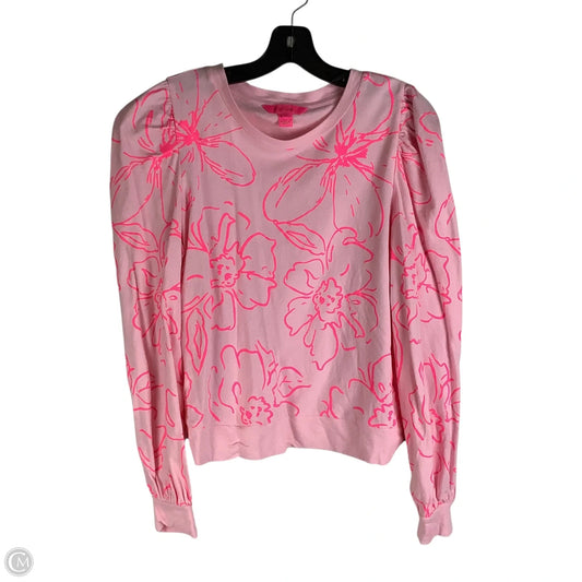 Top Long Sleeve Designer By Lilly Pulitzer In Pink, Size: S