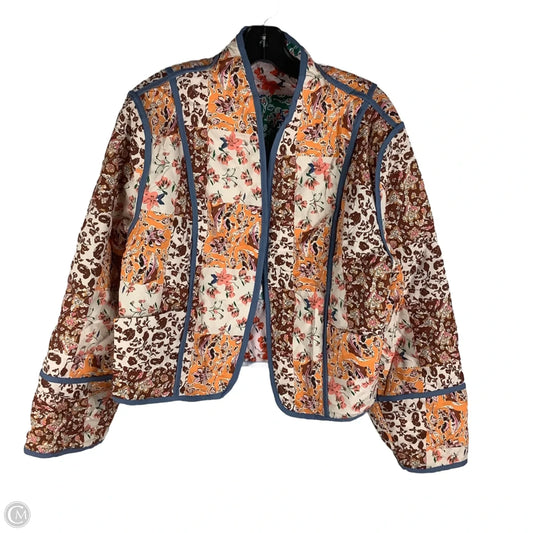 Jacket Puffer & Quilted By Clothes Mentor In Floral Print, Size: L