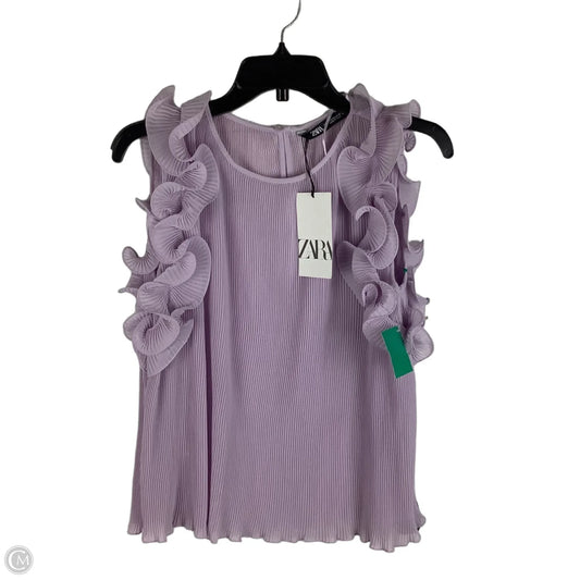 Top Sleeveless By Zara In Purple, Size: Xl