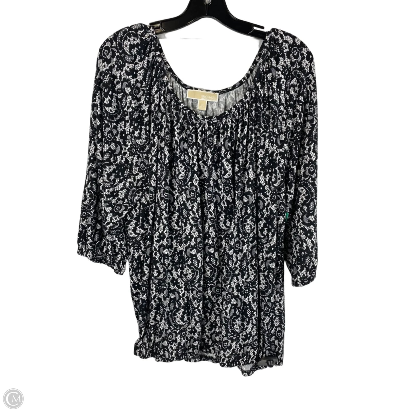 Top Long Sleeve Designer By Michael Kors In Black, Size: 2x