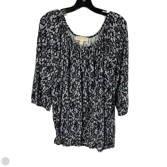 Top Long Sleeve Designer By Michael Kors In Black, Size: 2x