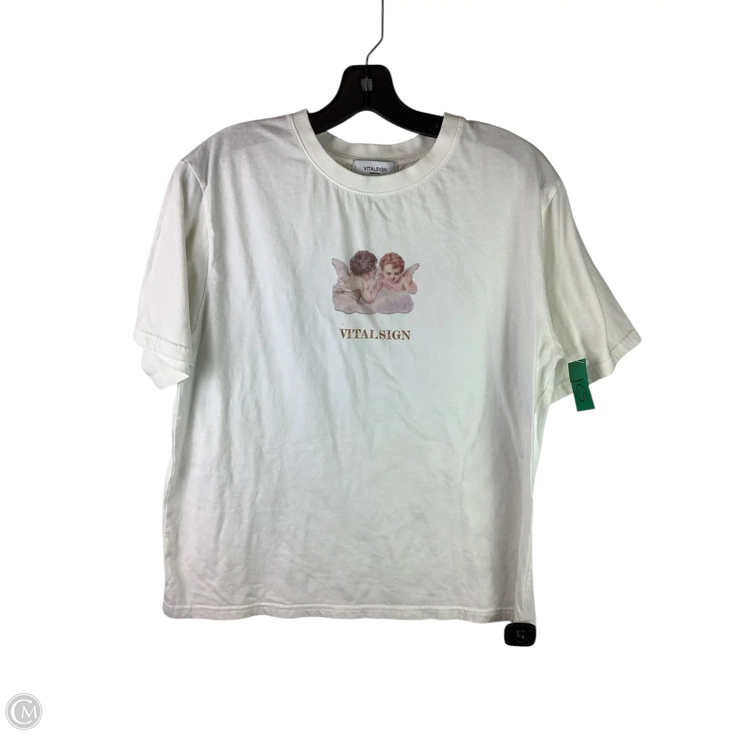 Top Short Sleeve Basic By Clothes Mentor In White, Size: M