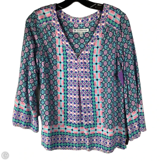 Top 3/4th Sleeve By Southern Tide In Multi-colored, Size: Xs