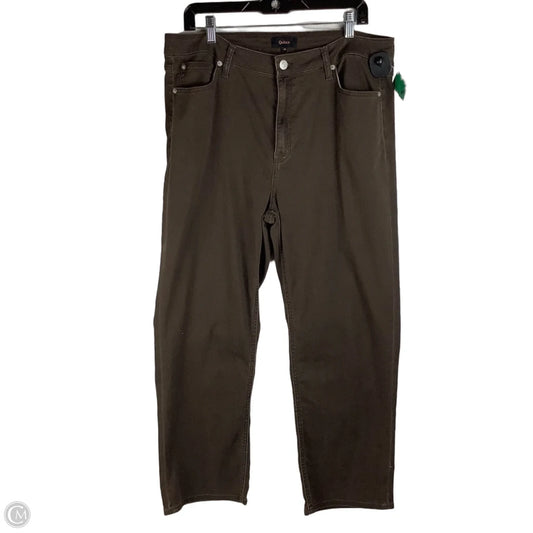 Jeans Straight By Quince In Brown Denim, Size: 16/33