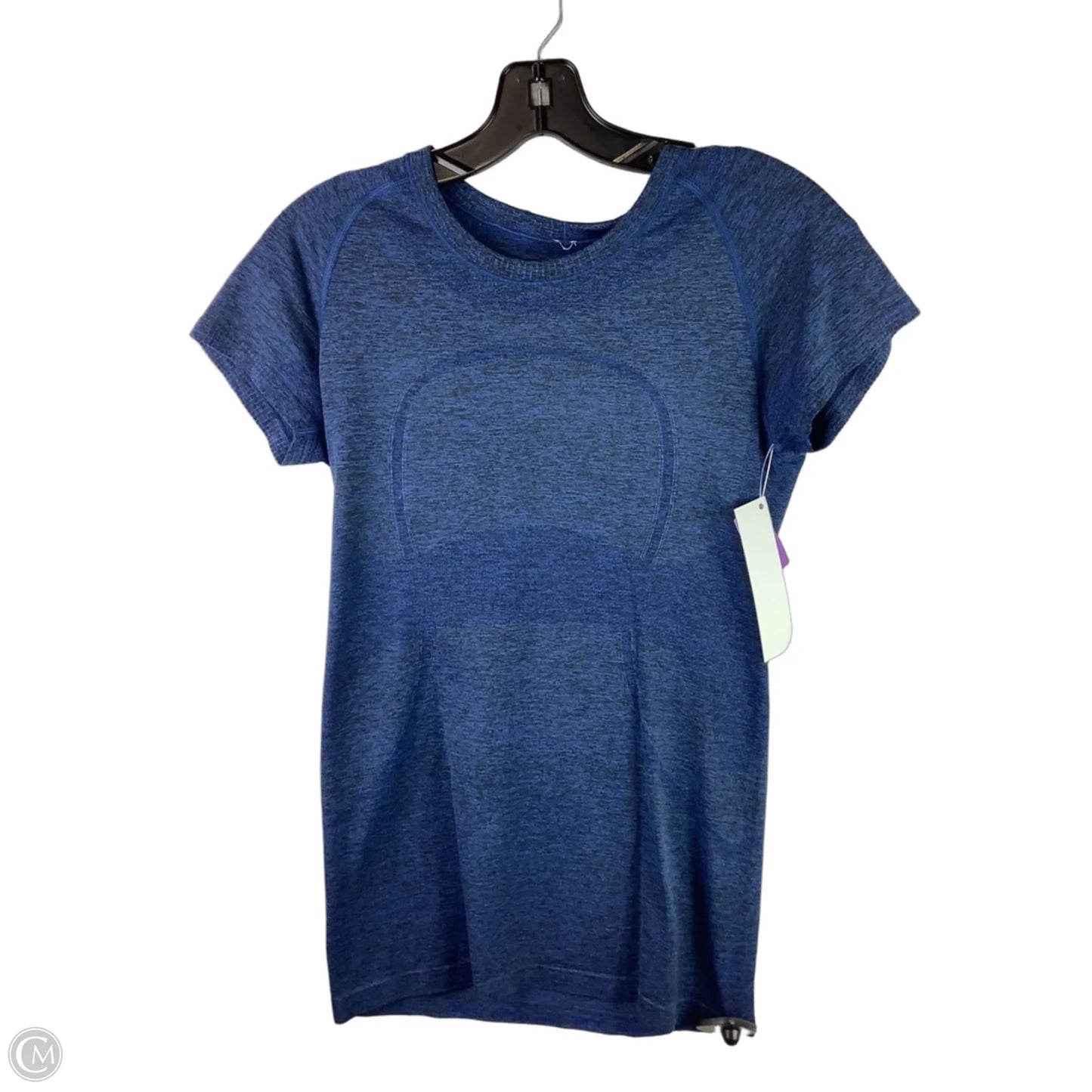 Athletic Top Short Sleeve By Lululemon In Blue, Size: 8