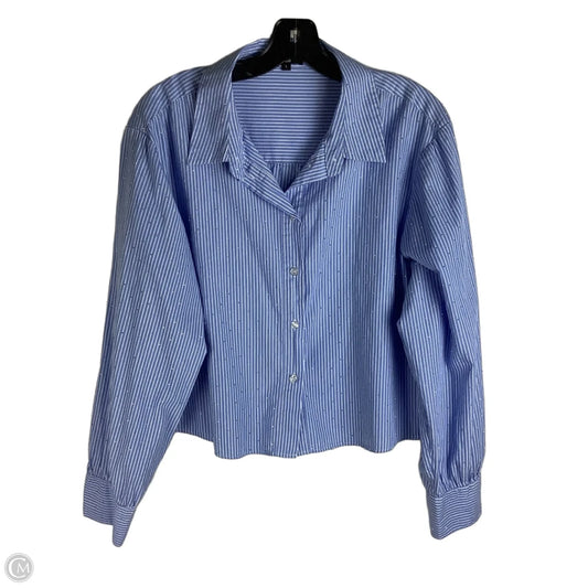 Blouse Long Sleeve By Velvet Heart In Striped Pattern, Size: L
