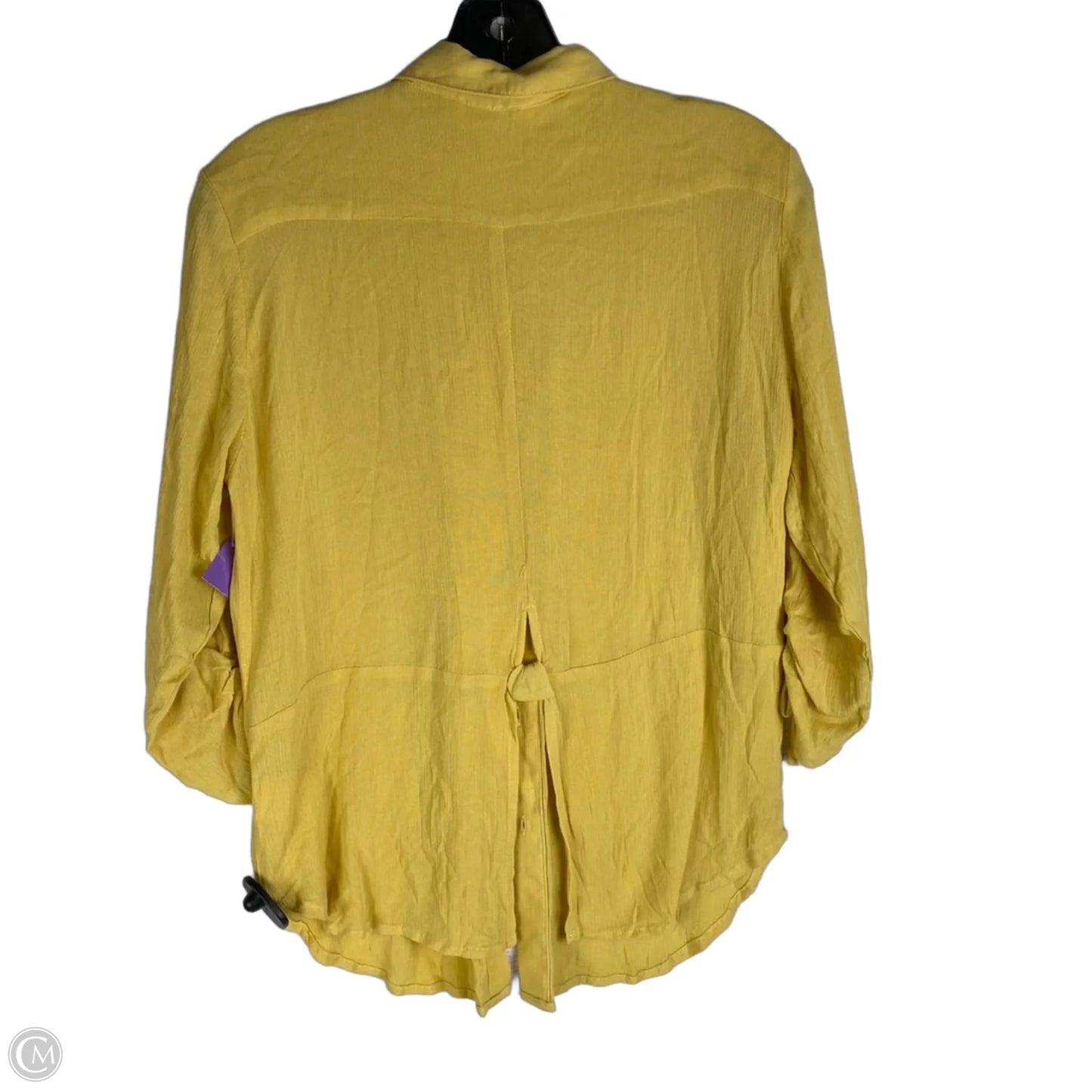 Blouse 3/4 Sleeve By Bb Dakota In Yellow, Size: L