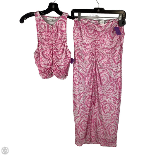 Skirt Set 2pc By House Of Harlow In Pink & White, Size: S