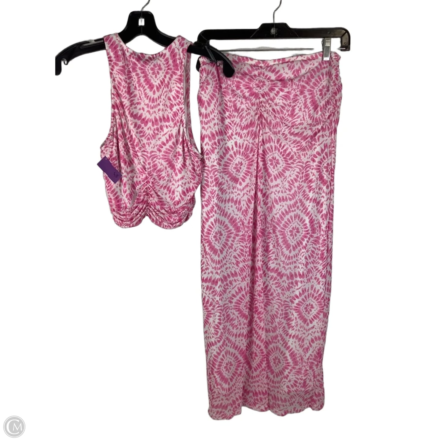 Skirt Set 2pc By House Of Harlow In Pink & White, Size: S