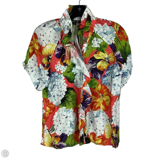 Blouse Short Sleeve By Clothes Mentor In Multi-colored, Size: S