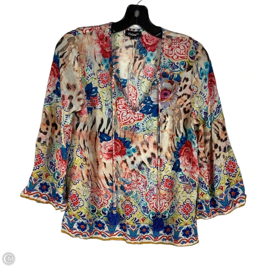 Top Long Sleeve By Tolani In Multi-colored, Size: S