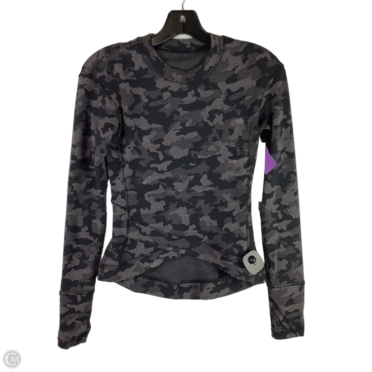 Athletic Top Long Sleeve Crewneck By Lululemon In Camouflage Print, Size: 2