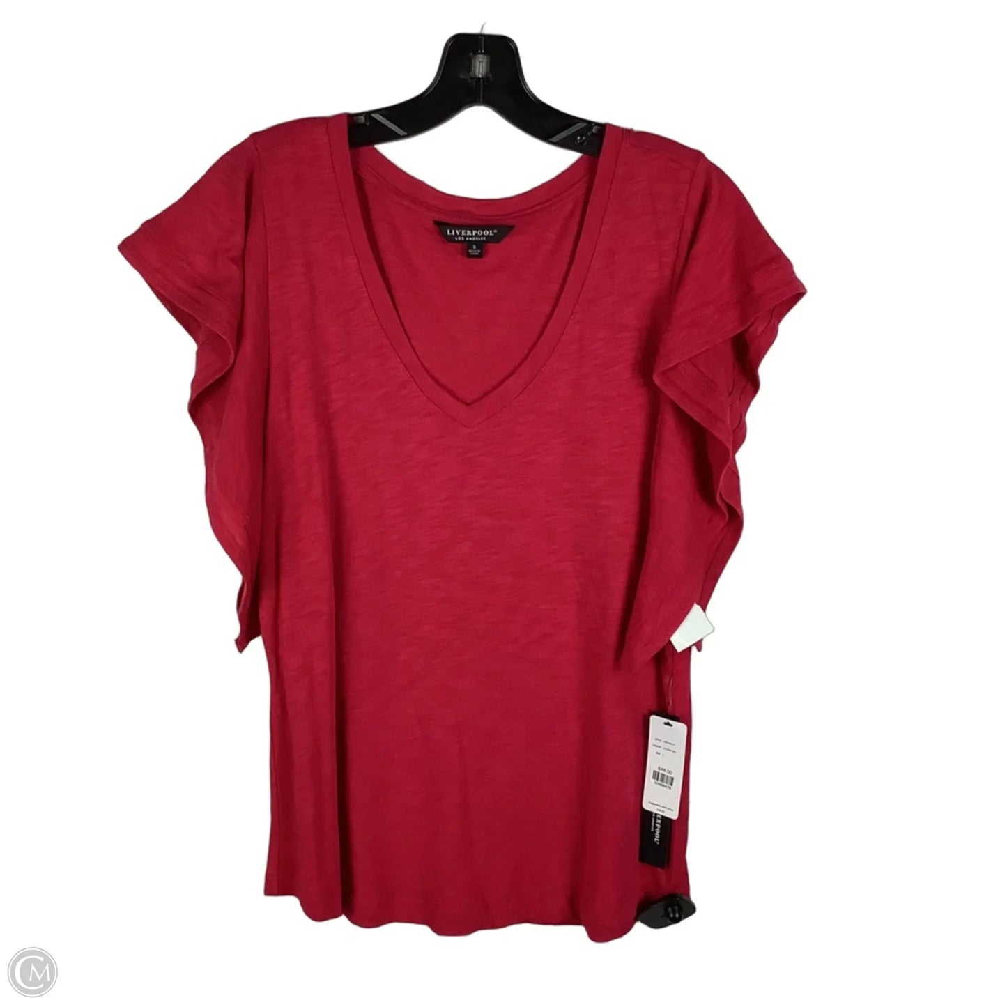 Top Short Sleeve By Liverpool In Pink, Size: S