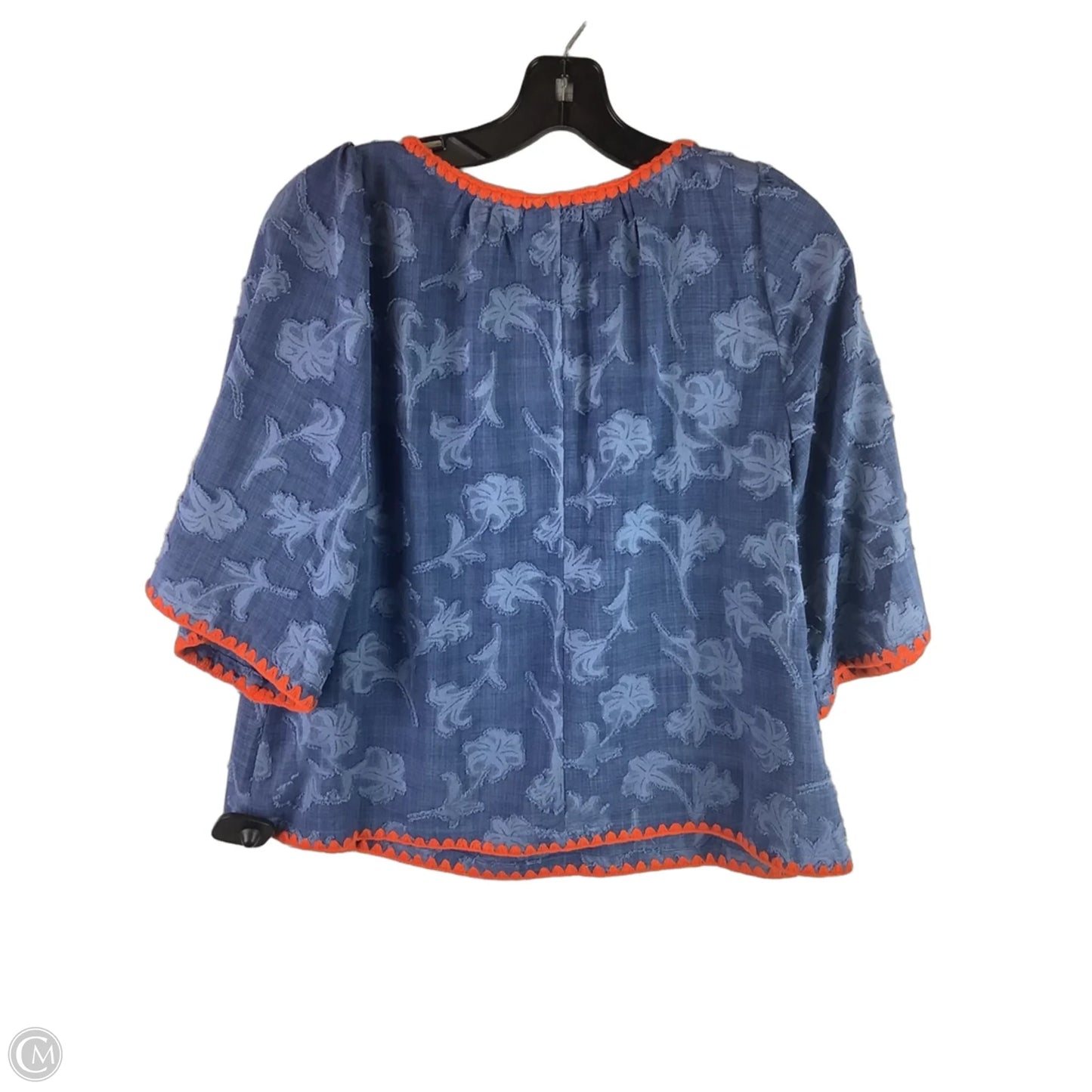 Top Short Sleeve By Voy In Blue & Orange, Size: S