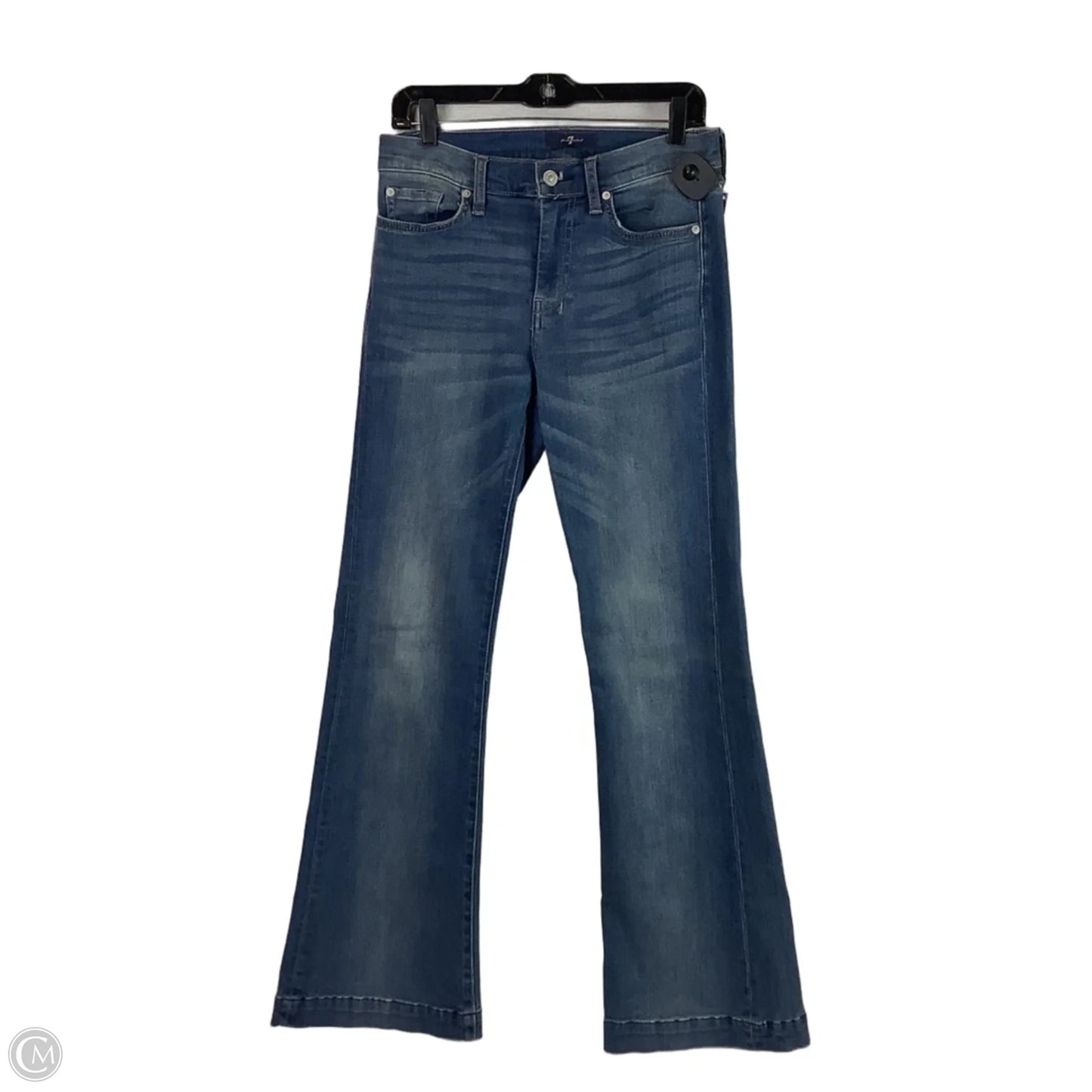 Jeans Boot Cut By 7 For All Mankind In Blue Denim, Size: 4 (27)