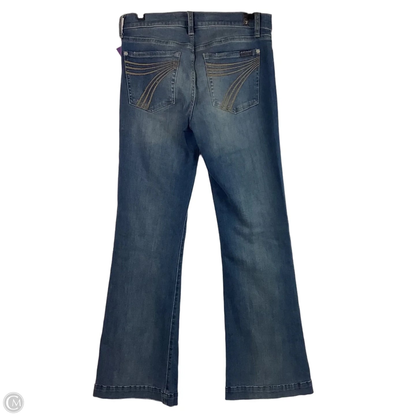 Jeans Boot Cut By 7 For All Mankind In Blue Denim, Size: 4 (27)