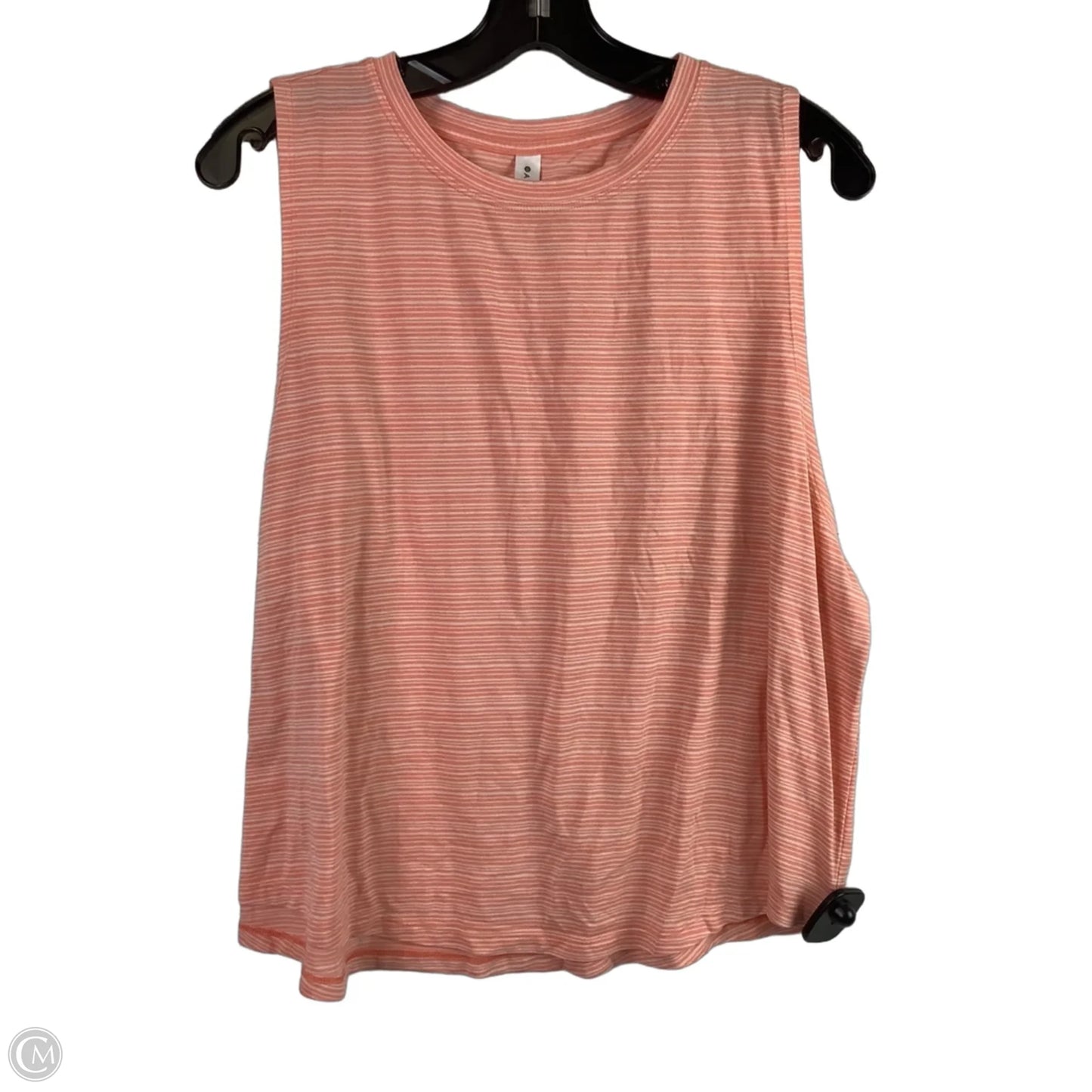 Athletic Tank Top By Athleta In Orange & White, Size: 1x