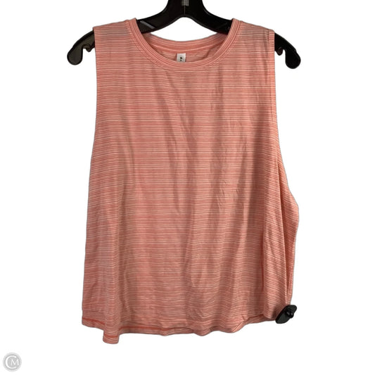Athletic Tank Top By Athleta In Orange & White, Size: 1x