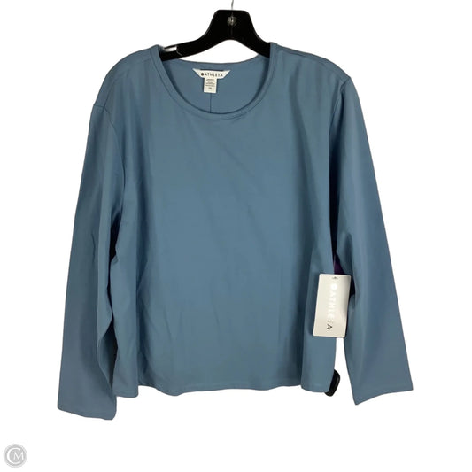 Athletic Top Long Sleeve Crewneck By Athleta In Blue, Size: 1x