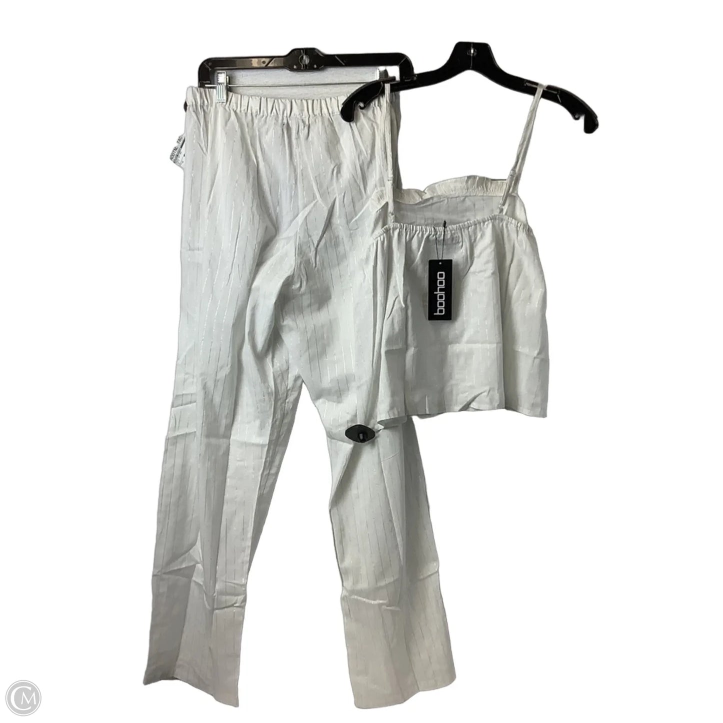 Pants Set 2pc By Boohoo Boutique In White, Size: 12