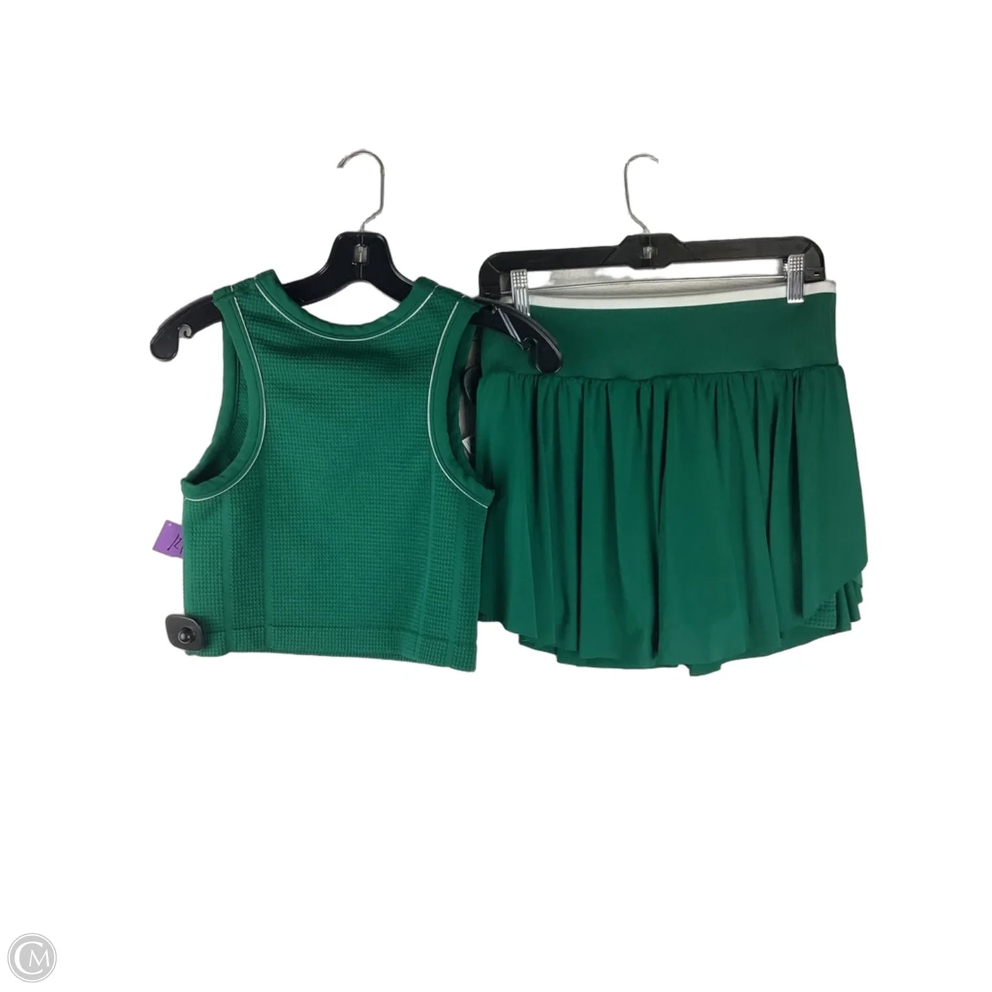 Skirt Suit 2pc By All In Motion In Green & White, Size: M