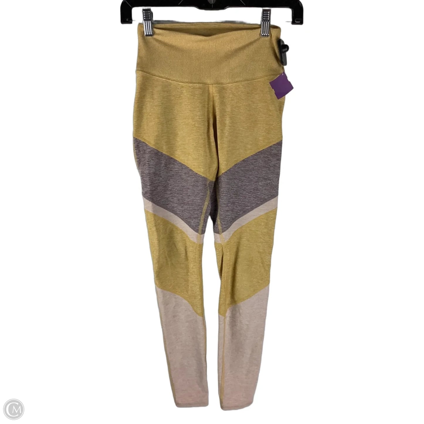 Athletic Leggings By Alo In Pink & Yellow, Size: Xxs