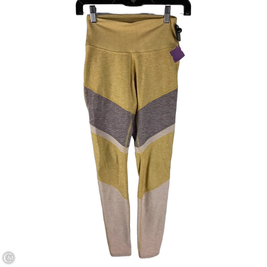 Athletic Leggings By Alo In Pink & Yellow, Size: Xxs
