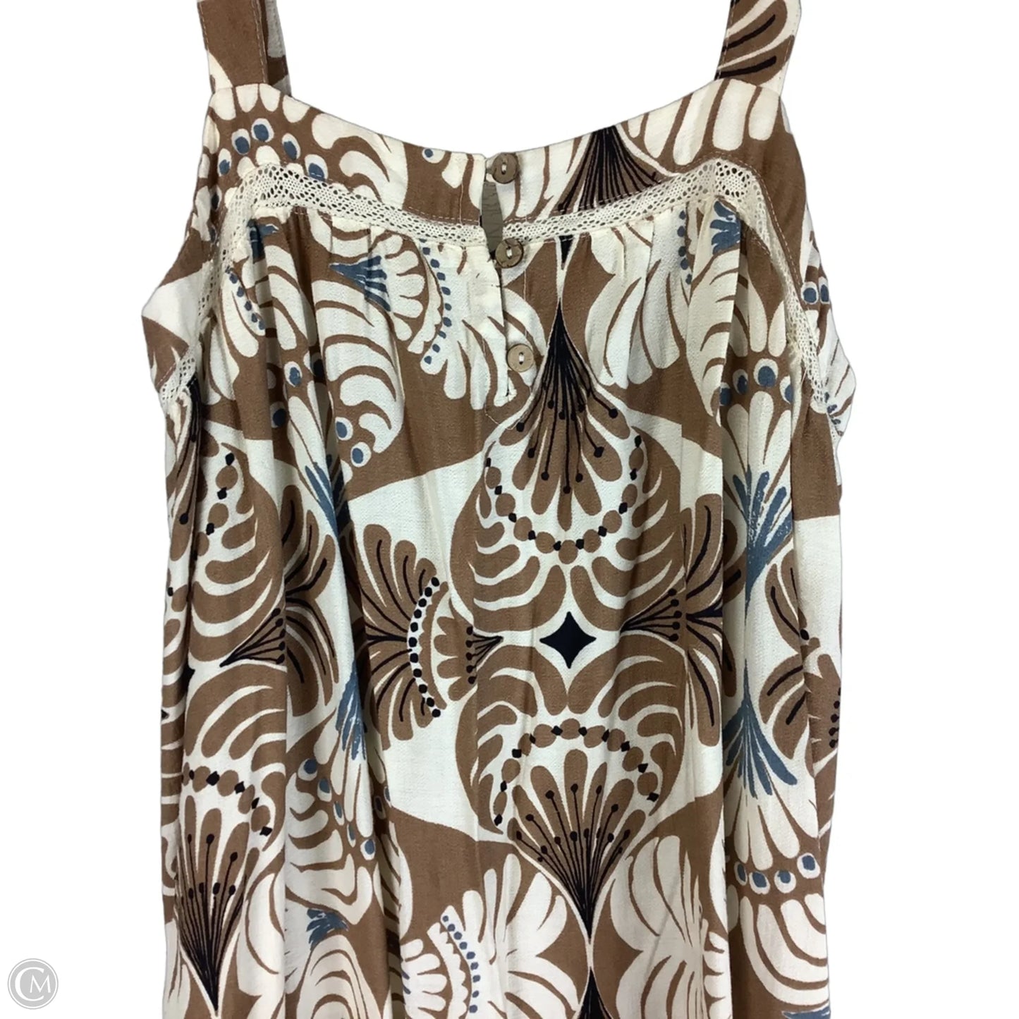 Dress Casual Midi By Vestique In Blue & Brown, Size: S