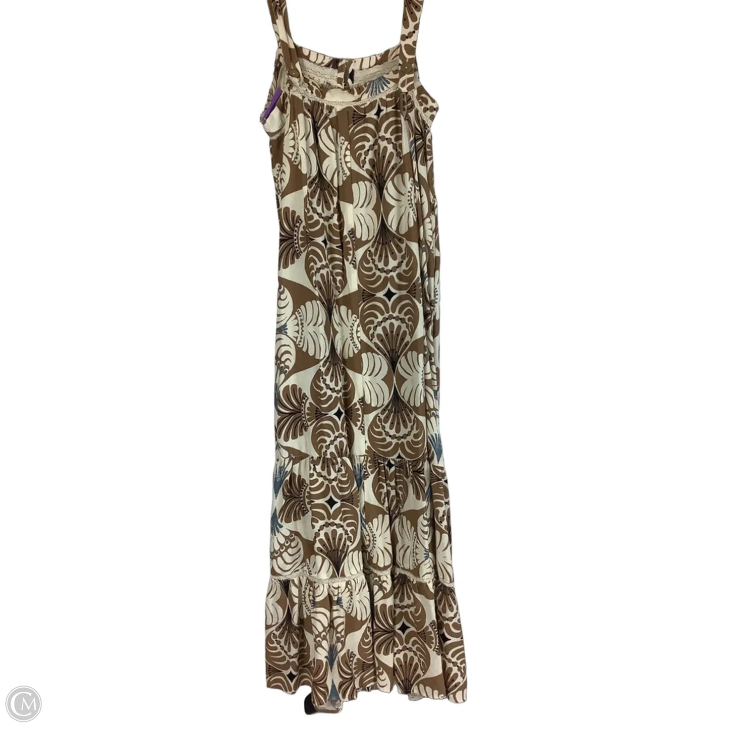 Dress Casual Midi By Vestique In Blue & Brown, Size: S
