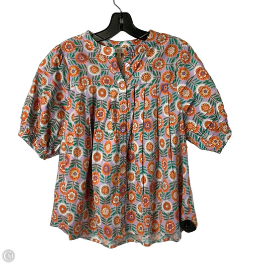 Top Short Sleeve By Karlie In Floral Print, Size: S