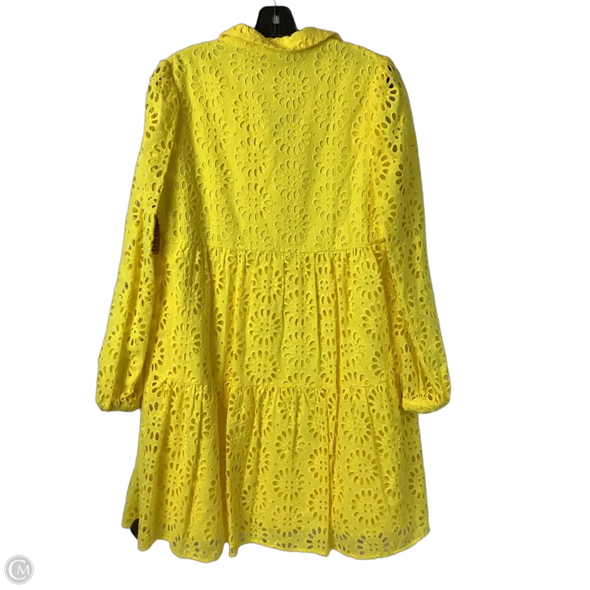 lilly pulitzer yellow dress Maisley Boucle Shift babydoll dress with combo eyelet neckline ruffle Lilly Pulitzer 65th Anniversary Collection: