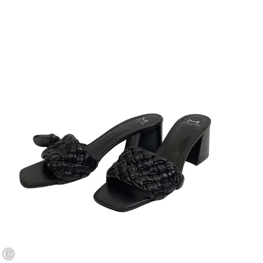 Sandals Heels Block By Marc Fisher In Black, Size: 8