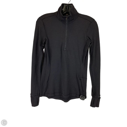 Athletic Top Long Sleeve Collar By Lululemon In Black