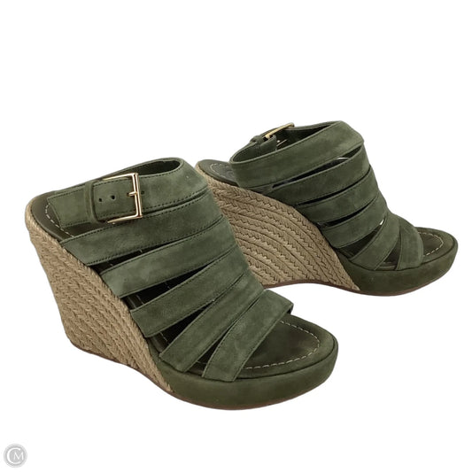 Sandals Heels Wedge By Tory Burch In Green, Size: 5