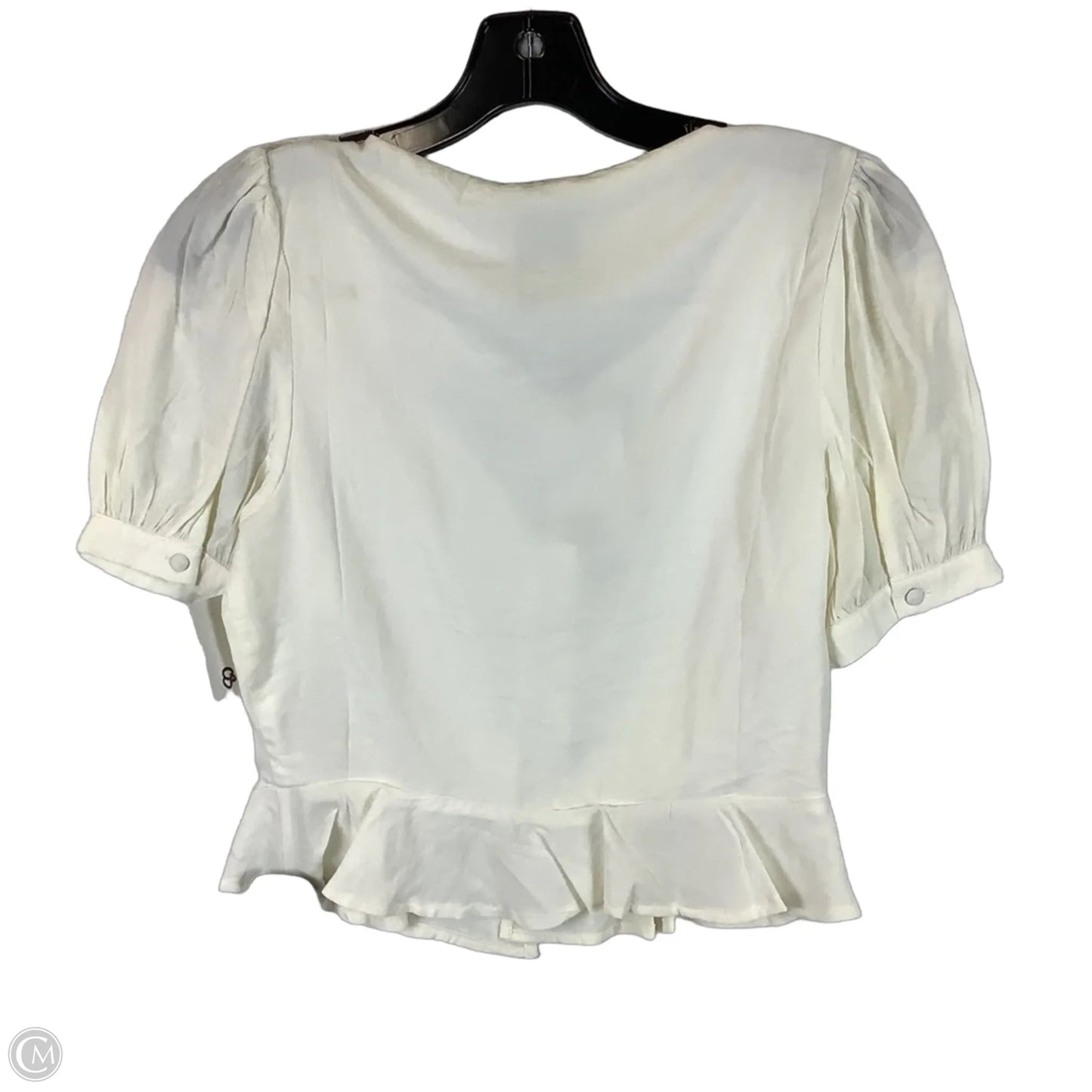 Top Short Sleeve By Cmb In Cream, Size: S