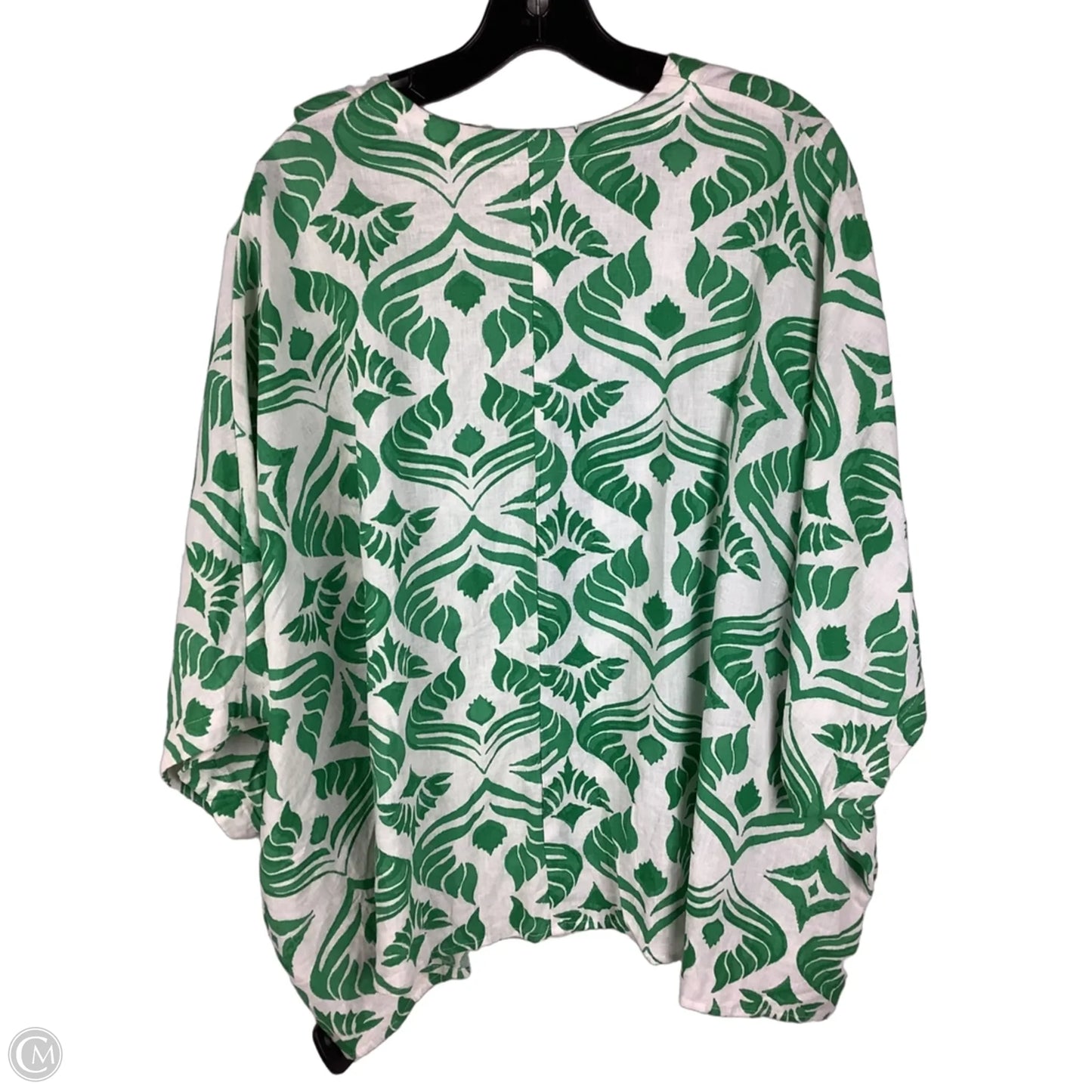 Top Short Sleeve By Christian Siriano In Green, Size: Xl