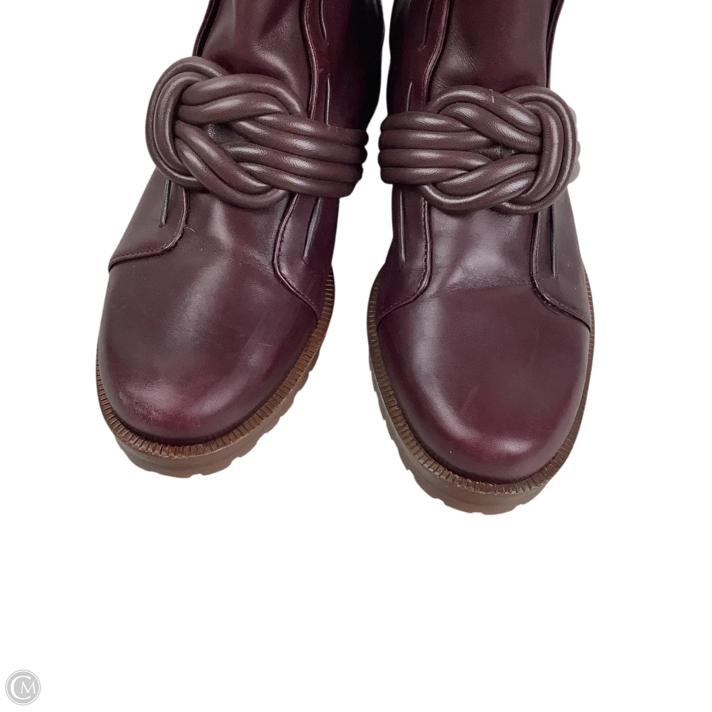 Boots Ankle Heels By Cma In Purple, Size: 36