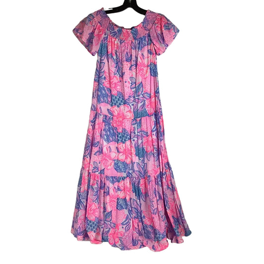 Dress Designer By Lilly Pulitzer In Blue & Pink, Size: Xxs