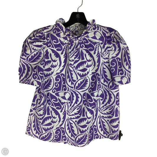 Top Short Sleeve By Thml In Purple & White, Size: S
