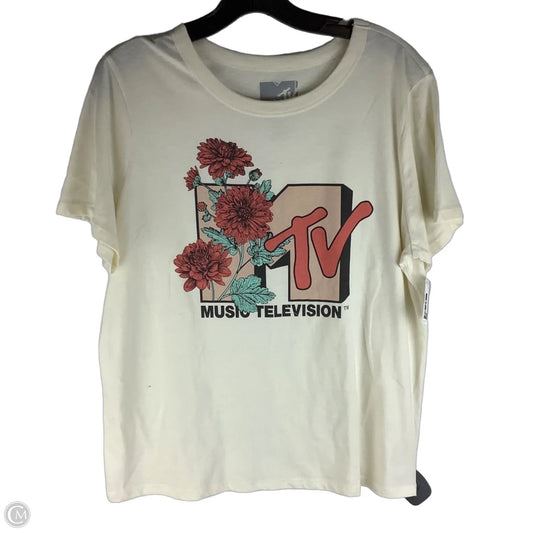 Top Short Sleeve By Cme In Multi-colored, Size: L