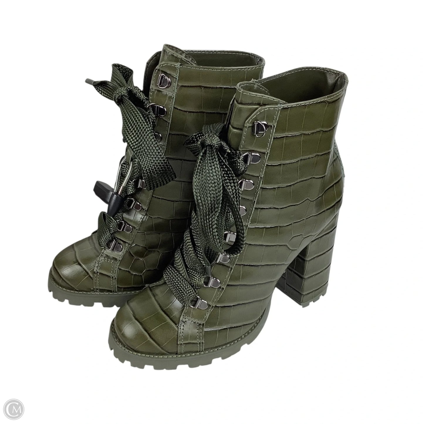 Boots Ankle Heels By Schutz In Green, Size: 8.5