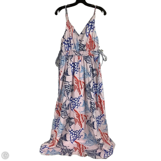 Dress Casual Maxi By Loft In Blue & Pink, Size: S