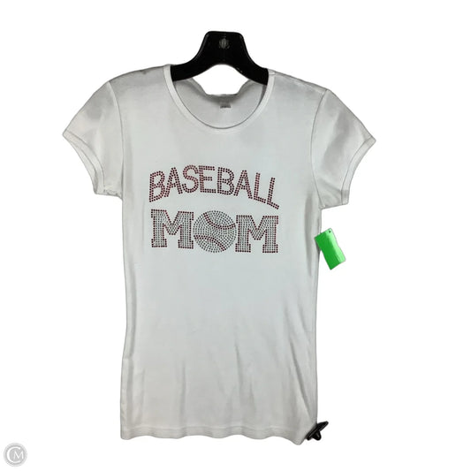 Top Short Sleeve By Clothes Mentor In Red & White, Size: S (fitted)