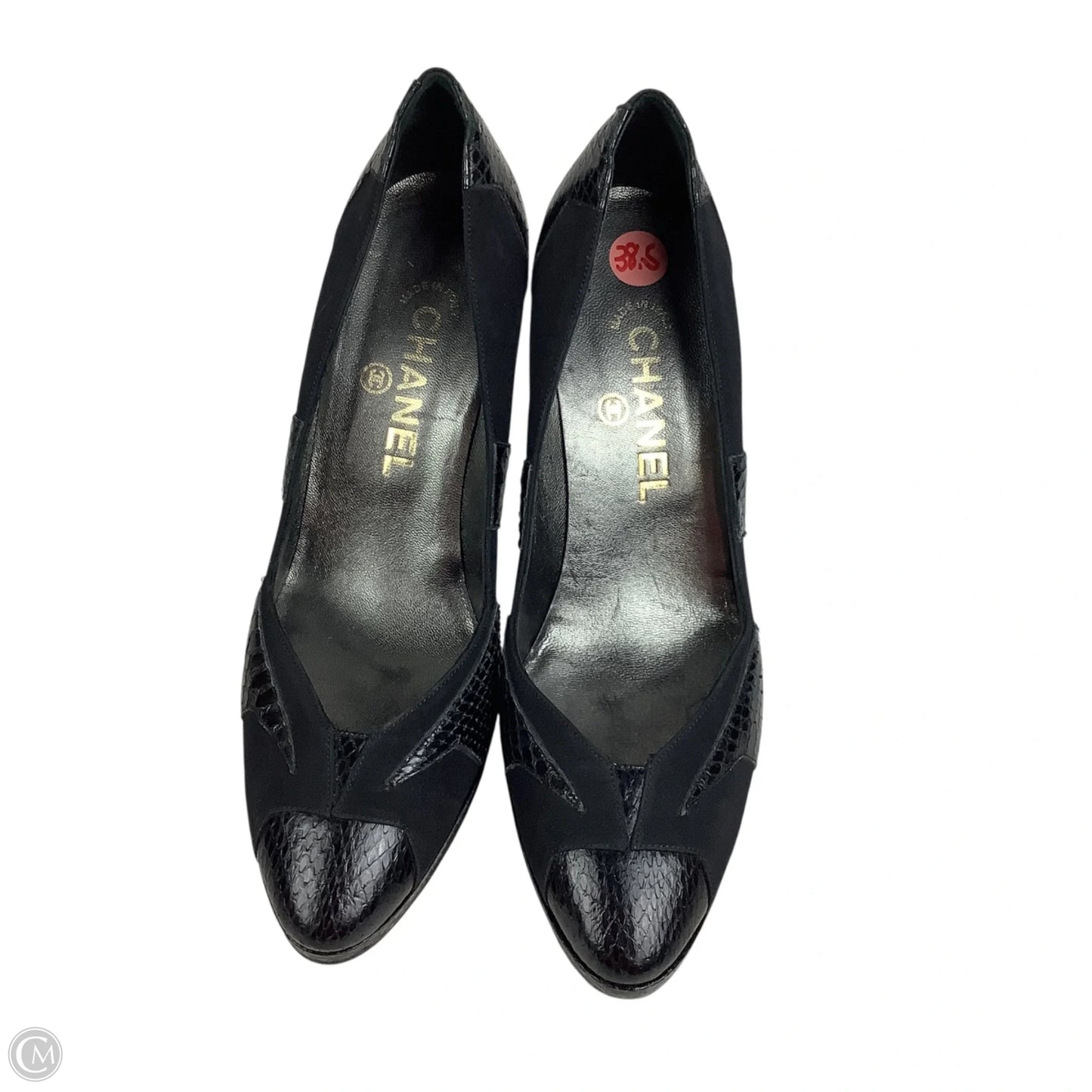Shoes Luxury Designer By Chanel In Black, Size: 38.5
