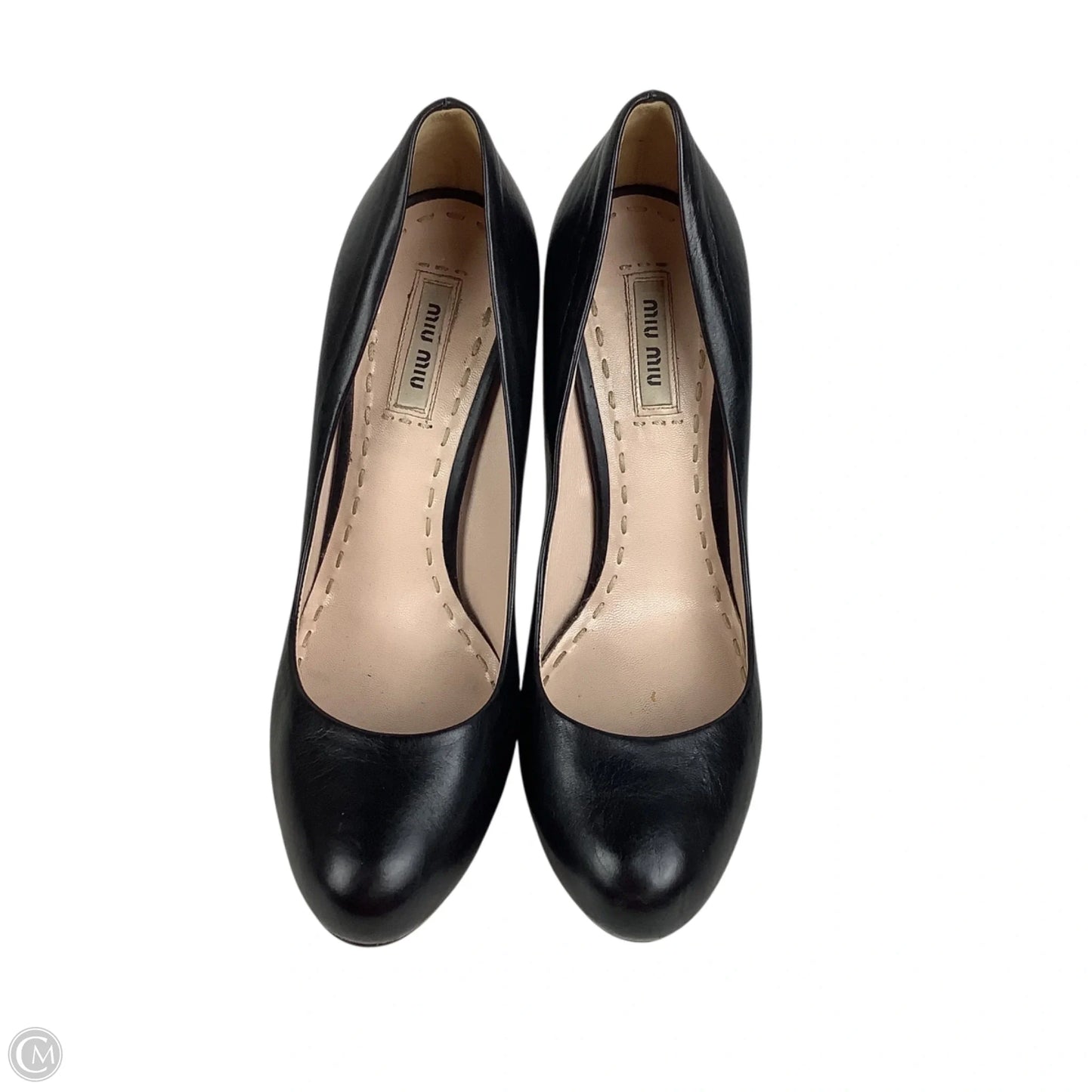 Shoes Luxury Designer By Miu Miu In Black, Size: 38