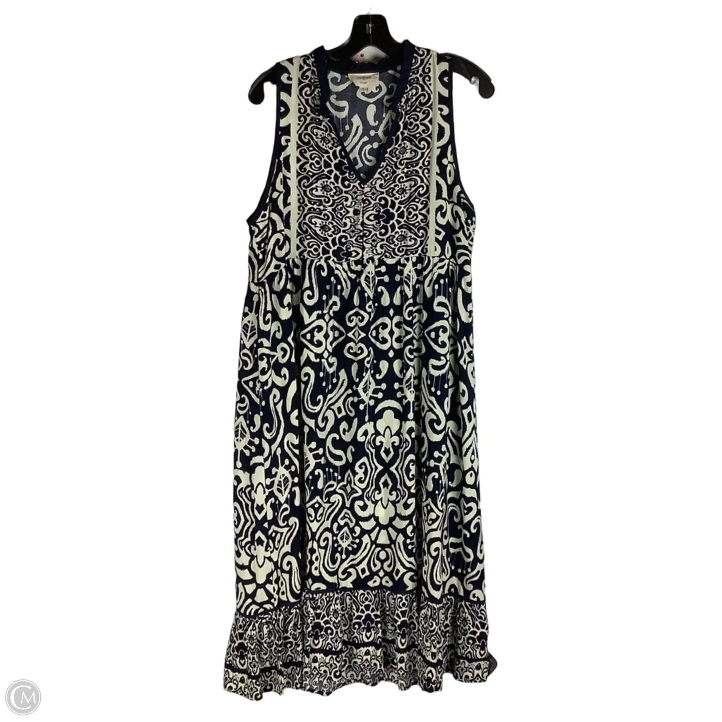 Dress Casual Maxi By Umgee In Blue & Cream, Size: S