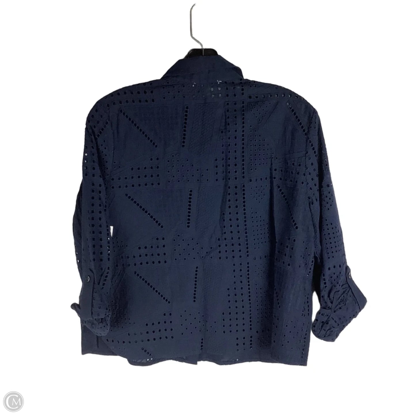 Top Long Sleeve By Chicos In Navy, Size: 6